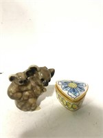 Koala candle and small trinket box