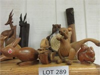 Folkart Wood Animals & Bear Coaster Set