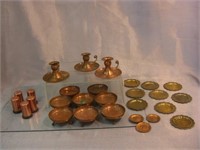 Copper & Brass Coasters, Candle Holders etc.