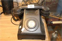 Vintage black bakelite exchange telephone,