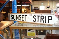 Original 'Sunset Strip' street sign,