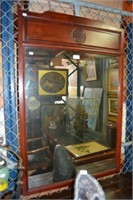 Chinese Hongmu blackwood framed wall mirror