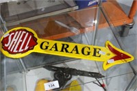Shell garage metal sign,