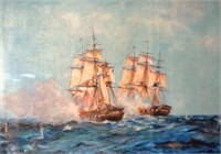 Brian Hasler, maritime battle showing an early