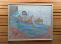 Pastel of Nude by Jesse Kant