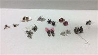11 PAIRS OF EARRINGS (4 PAIRS ARE STERLING)