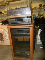 TECHNICS STEREO SYSTEM WITH CABINET, TURNTABLE