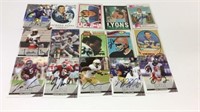 15 AUTOGRAPHED FOOTBALL CARDS