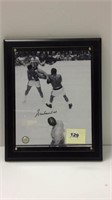 MUHAMMAD ALI SIGNED 8'' X 10'' FRAMED AND MOUNTED