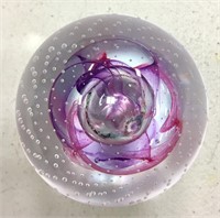Caithness "Reflections Magenta" Paperweight
