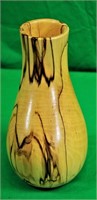 Signed 11" Wood Vase