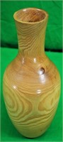 Signed 12" Wood Vase/Carafe