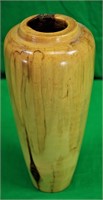 Signed and Dated 12" Wood Vase