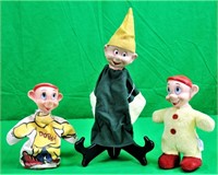 2 Dopey Hand Puppets & 1 Dopey Doll