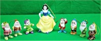 Schmid Snow White & the 7 Dwarfs Ceramic Ornaments