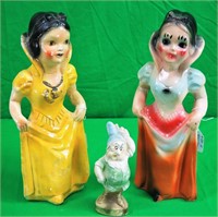 Carnival Chalk ware Snow White Characters Figurine