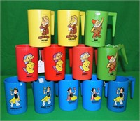 12 Snow White Characters Plastic Mugs