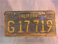 Vintage Ca. License Plate