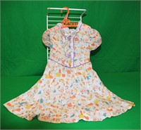 Child's Snow White Print Dress Circa 1930's/1940's
