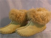 Fur Lined Moccasin Boots