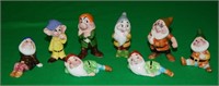8 Ceramic Dwarfs Unmarked