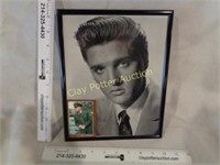 Framed Elvis Photo & Card