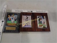 3 Sports Cards Plaques