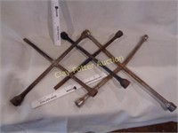 Three 4-Way Lug Wrenches