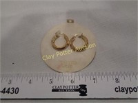 Pair Gold Earrings - Marked 10k