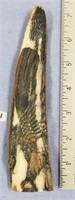 7.25" Black fossilized ivory eagle, relief carved