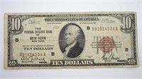 1929 $10 Dollar Brown Seal Federal Reserve Note
