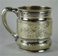 Early Frank Whitting Decorated Sterling Cup