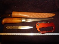3pc - Filet Knife / Mini Knife / Multi-Tool