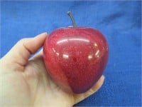 marble apple paperweight - heavy - 4 inch tall