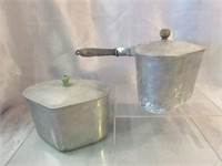 2 Aluminum Pots w/Removable Handle -Vintage