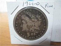 1901-O Morgan Silver Dollar - Marked Fine