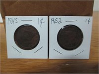 1845 & 1852 Large Braided Cents