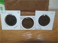 1835, 1847 & No Date Large Braided Cents