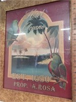 Tropical Hotel Sign in Frame
