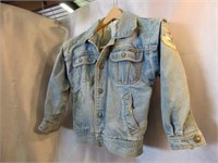 Vintage Childs Denim Jacket w/Military Patches