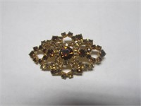 Made in Austria Amber Stone Brooch