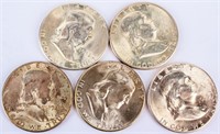 Coin 5 Key Date S Mint Franklin Half Dollars