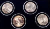 Coin 4 Peace Silver Dollars Brilliant Uncirculated