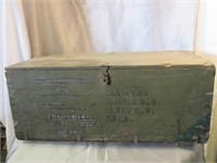 Vintage Wood Military Locker / Crate