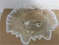 Glass Decorative Fluted Edge Glass bowl