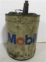 Mobil 5 US gallon can for gear fluid