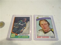 2 Cartes N\MINT TOPPS 1976 Gerry Cheevers