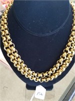 Monet Double String Goldtone Necklace