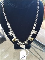 Costume Necklace with Chanel Logo Pendants