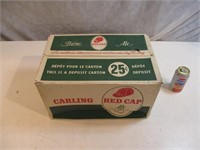 Caisse de biere vtg en carton Carling Red Cap